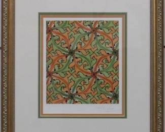 9087 - LIZARD TESSELLATION BY MC ESCHER 16 X 18
