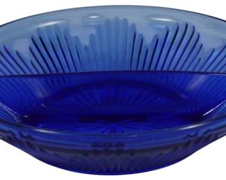 3269 - Cobalt Blue Glass Divided Relish, 7"
