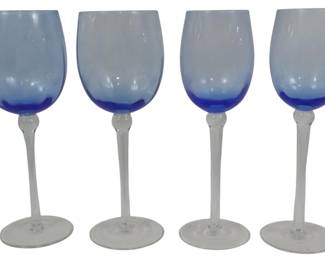 3263 - 4 Cobalt Blue Stems 8"
