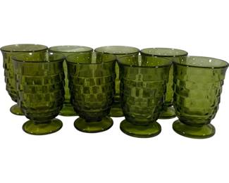 534 - 8 Whitehall Green Juice Glasses 4.5"
