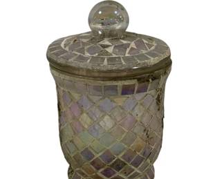 236 - Mosaic Covered Jar 7"

