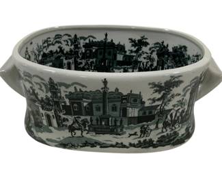 1483 - Dark Transferware Small Tub 6 x 15 x 9
