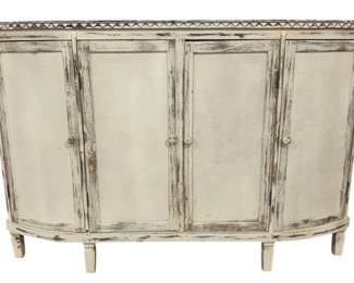 2405 - Painted 4 Door Console Cabinet 36 x 54 x 18
