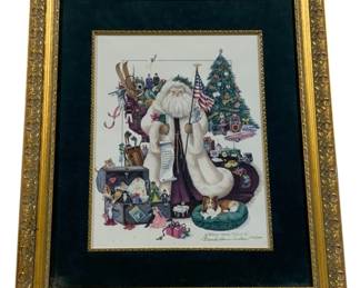 1247 - Brenda Harris Tustian Santa Print signed & numbered 1192/2000
