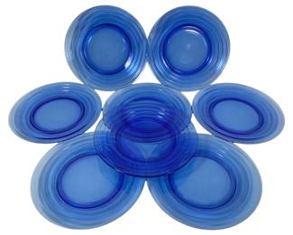 1613 - 8 Blue Moderntone 8" Lunch Plates
