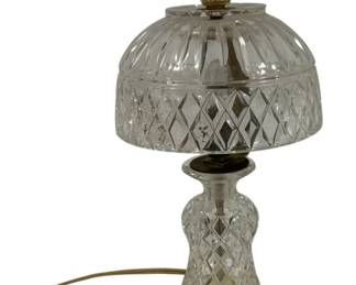 517 - Glass Lamp 12" used as-is electric/electronic/mechanical item - no guarantee all components, untested
