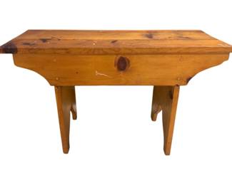 2496 - Wooden Stool 18 x 29 x 11
