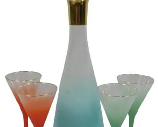3211 - Blendo Decanter and 4 Stems Set 15.5"
