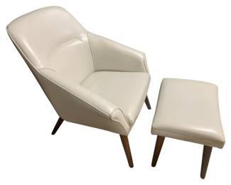 2540 - Chair with Matching Ottoman chair 37 x 29 x 37
