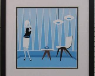 9071 - LADY IN BLUE 18 X 18
