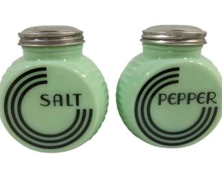 2241 - Jadeite Arch Salt & Pepper Shakers 4"
