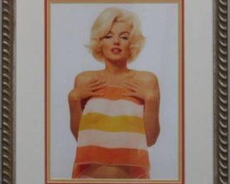 9051 - MARILYN MONROE STRIPPED SCARF BY BERT STERN 18 X 22
