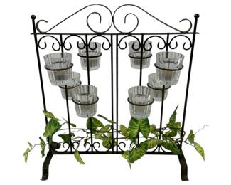 761 - Decorative Votive Stand 17.5 x 14.5 x 6
