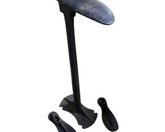 1373 - Antique Cobbler Shoe Stand Cast Iron 26"
