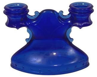 1634 - LE Smith Mt Pleasant Cobalt Candleholder 5 x 6
