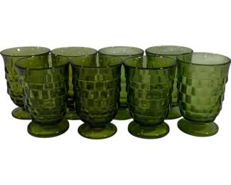547 - 8 Whitehall Avocado Juice Tumblers 4"
