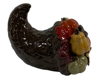 471 - Chris Madden Ceramic Cornucopia Centerpiece 13 x 10 x 10
