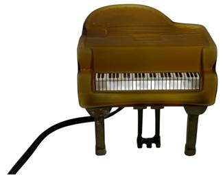 950 - Glass Piano Lamp 6 x 5 x 4 used as-is electric/electronic/mechanical item - no guarantee all components, untested
