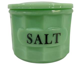 2224 - Jadeite Salt Jar 3.5 x 4.5
