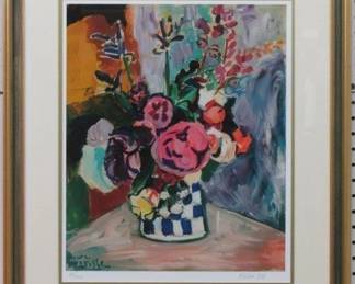 9009 - LES PIVONES LIMITED EDITION PRINT 22 X 25.5
