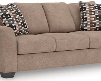 1667 - Ashley Triston-Peaks Sofa - New in Packaging 38 x 90 x 38, Suede color upholstery, Benchcraft showroom

