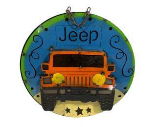 211x - Metal Jeep Hanging Sign 23"
