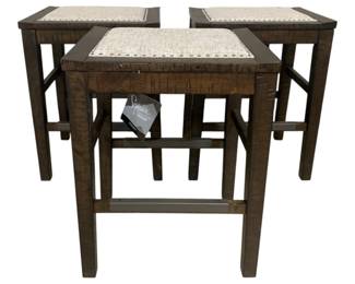 2409 - 3 Ashley Hallishaw Counter Stools 24 x 18 x 16

