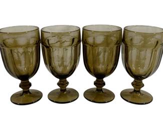1080 - 4 Libbey Gibralter Goblets 7"
