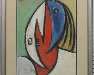 9037 - TETE DE FEMME GICLEE BY PABLO PICASSO 22 X 27.5
