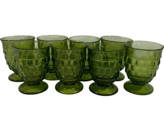536 - 8 Whitehall Green Juice Glasses 4.5"
