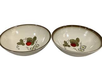 1437 - 2 Metlox California Strawberry 8.25" Bowls
