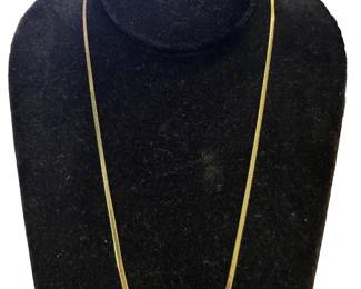 1258 - 14k Gold 19" Herringbone Chain w/ security clasp .21 oz
