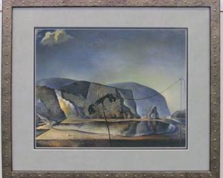 9117 - MOUNTAIN LAKE GICLEE BY SALVADOR DALI 25.5 X 22
