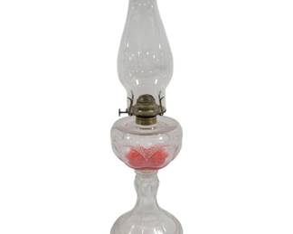 1419 - Eyebrow Oil Lamp - 17" tall

