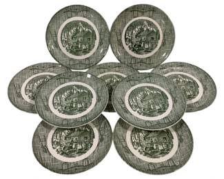 910 - 8 Currier & Ives 6" Plates
