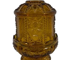 345 - Indiana Glass Amber Fairy Light 7"
