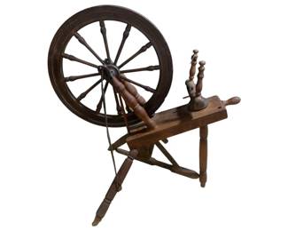 2518 - Vintage Flax Spinning Wheel 33 x 32
