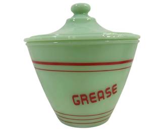 2228 - Jadeite Grease Jar 6 x 6
