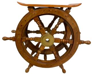 2467 - Ship Wheel Table 20 x 16 x 10
