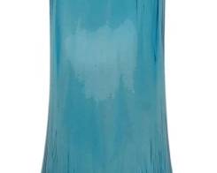 3197 - L.E. Smith Teal Diamond Butt Swung Vase 22"
