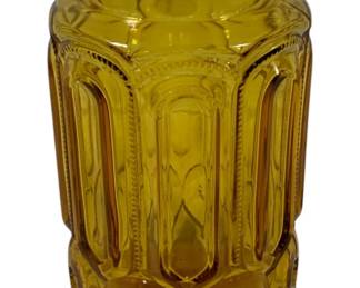 1032 - LE Smith Amber Moon & Stars Jar Base 9.5"
