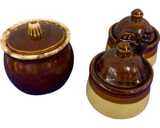 2101 - 3 Pc Brown Stoneware
