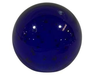 1532 - Blue Glass Paperweight 6"
