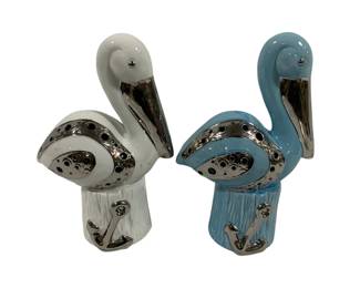 275 - 2 Ceramic Pelican Figures 12"
