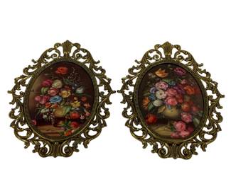 223 - Pair Floral Wall Art 14 x 10
