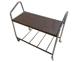 2369 - Mid Century Rolling TV Stand 26 x 27 x 12
