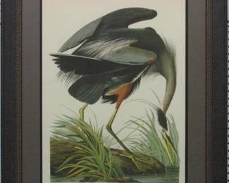 9002 - GREAT BLUE HERON BY JOHN J AUDUBON 30 X 37.5
