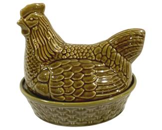 608 - Country Road Hen on Nest Dish 9 x 9 x 6
