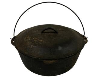 1383 - Cast Iron Pot w/ Lid 15" Round
