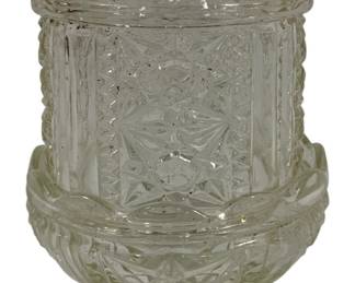 505 - Vintage Indiana Glass "Stars & Bars" Fairy Lamp
